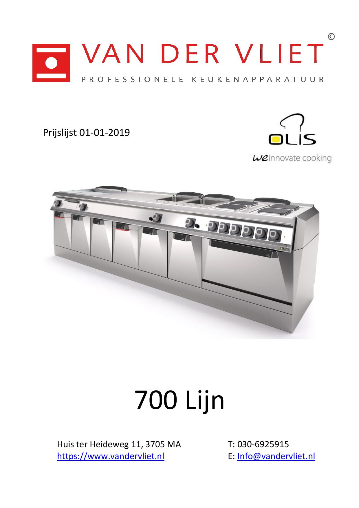 prijslijst olis 700 lijn